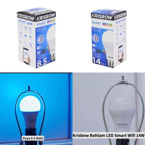 Jual Krisbow Bohlam Lampu Led Smart Wifi W Rgb Multi Color Ace Bulb