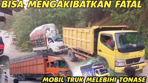 Truk Fuso Pickup Isuzu Traga Muatan Berat Gagal Gak Kuat Nanjak Di