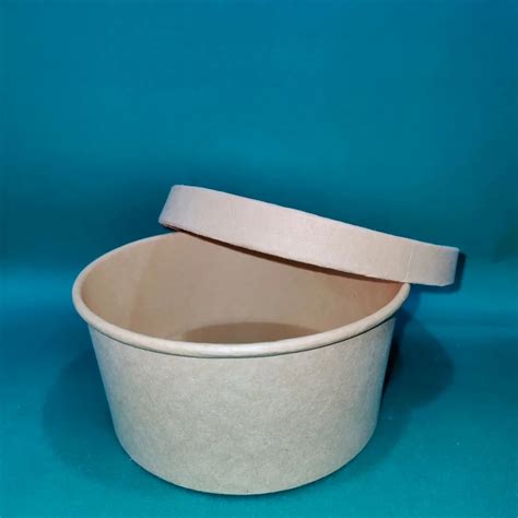 500 Ml Kraft Paper Food Container With Paper Lid At Rs 940piece Paper Food Container In