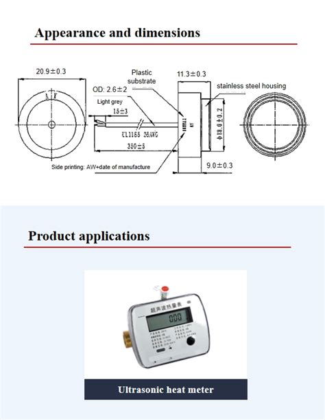 18mm 1mhz Piezo Ultrasonic Sensor With Stainless Steel Housing