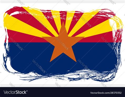 State of arizona flag grunge Royalty Free Vector Image