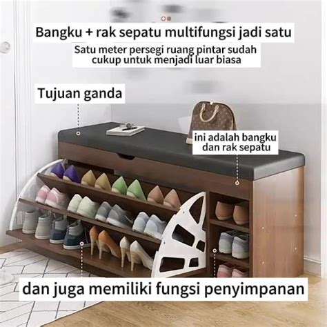 Jual Rak Sepatu Susun Puff Duduk Cm Rak Sepatu Sofa Lemari Sepatu