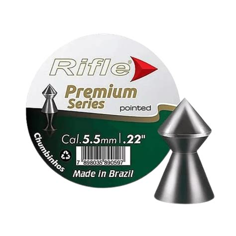 Chumbinho Pointed Premium Series Mm Rifle Unidades Silva Pesca