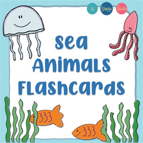 Sea Animals Printable Flashcards, Animals Vocabulary Cards, Card Games ...