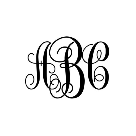 INTERLOCKING VINE MONOGRAM Svg, Monogram Font Svg, Vine Mono | Inspire ...