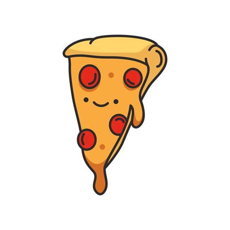 Icono De Rebanada De Pizza Ilustraci N De Dibujos Animados De Icono De