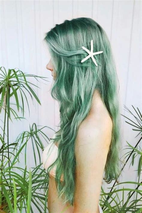 Mermaid Green Hair Long Hair Styles Green Hair Pastel Hair