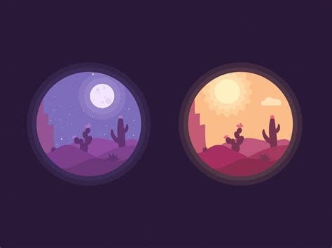 Day and Night - Illustration by Stéphanie Walter on Dribbble