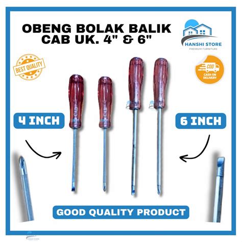 Jual Obeng Ketok Bolak Balik Transparan Inch Dan Inch Merk Cab