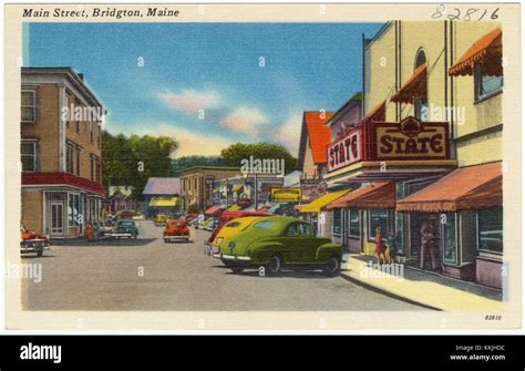 Main Street, Bridgton, Maine (82816 Stock Photo - Alamy