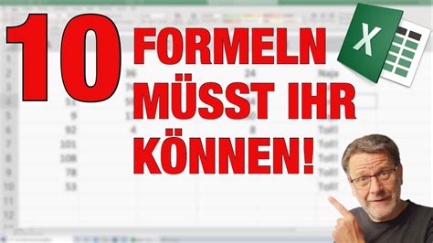 10 Excel Funktionen Du kennen musst ANFÄNGER YouTube