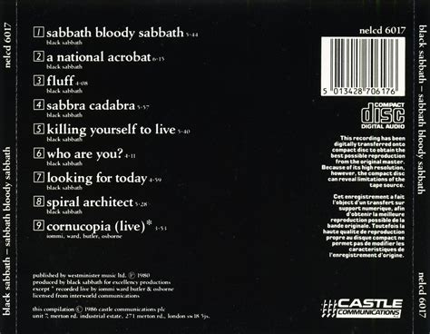 Black Sabbath Sabbath Bloody Sabbath Album Cover