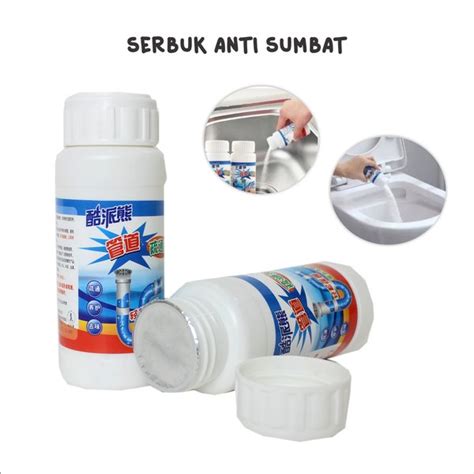 Jual Serbuk Anti Sumbat Pelancar Pipa Wc Saluran Air Wastafel Mampet Di