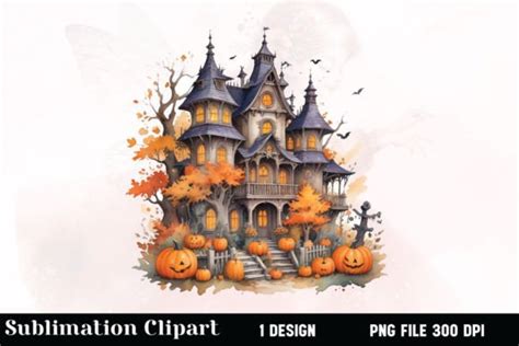 Halloween Cottage Witch House Clipart Graphic By Vertex · Creative Fabrica