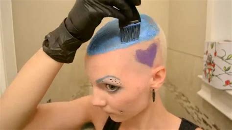 Blue Buzzcut W Purple Hearts Youtube