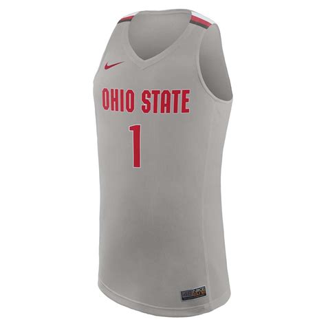 Nike Ohio State Buckeyes Replica Basketball Jersey - #1 Grey