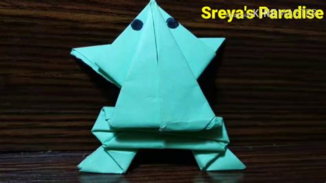 How To Make Easy Paper Jumping Frog Sreyas Paradise Paper Crafts