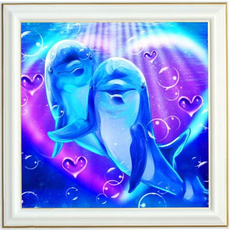 Diamond Painting Dauphins Damour Animaux Lartera