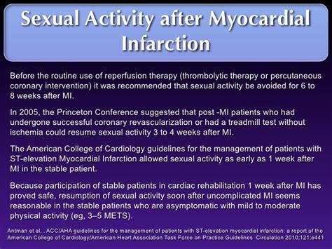 Sexual Activity After Myocardial Infarction