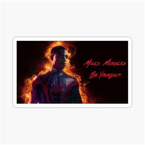 Miles Morales Be Yourself Sticker For Sale By Shineartbyrina Redbubble