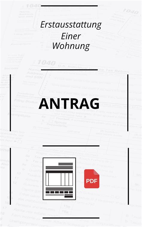 Erstausstattung Einer Wohnung Antrag PDF 2024 Online