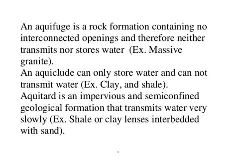 Aquifer types