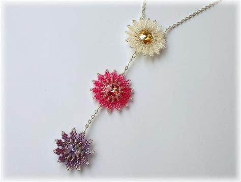 Daisy Pendants Beading Tutorial Etsy