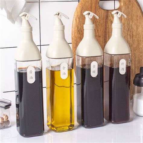 Glass Oil Pot Leak Proof Seasoning Oil Bottle Soy Sauce Vinegar Sesame Oil Dispenser Cooking