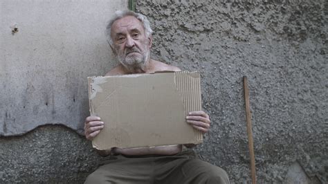 Homeless Man With Sign Asking Help Stock Footage Sbv 336435243