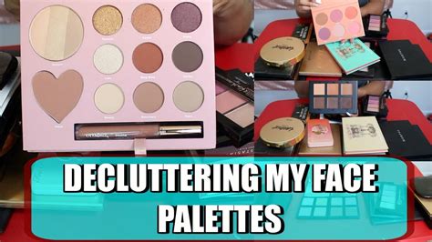 Decluttering My 45 Face Palettes Makeup Collection And Declutter 2018