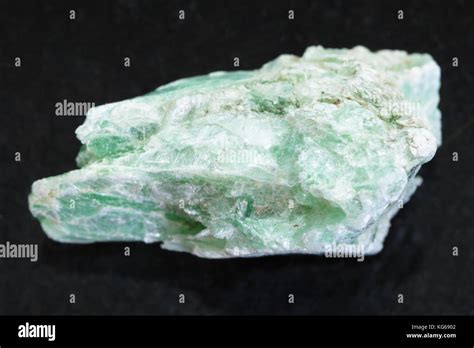 Macro Shooting Of Natural Mineral Rock Specimen Raw Green Talc Stone