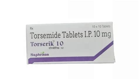 Torsemide Tablets 10mg Ip Staple Pharmaceuticals Packaging Type