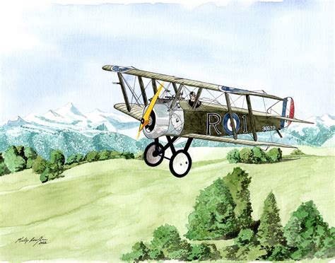 Sopwith Camel Painting 8x10 Watercolor Etsy