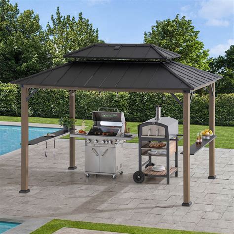 Sunjoy Outdoor Grill Gazebo 8 X 12 Gazebo Solar Powered Gazebo Golden Bull Marketing