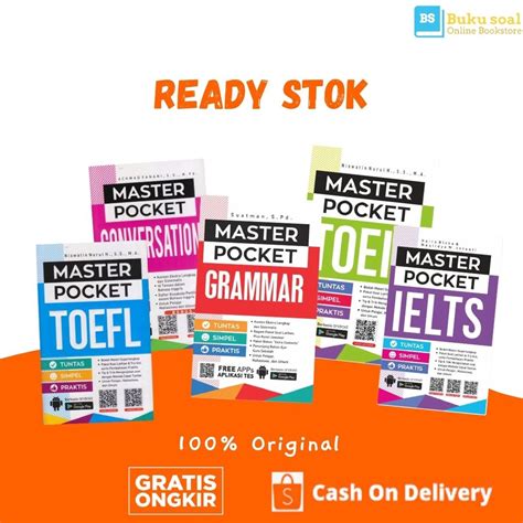 Jual BUKU IELTS GRAMMAR CONVERSATION TOEIC TOEFL MASTER