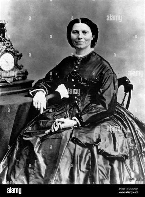 Portrait Of Clarissa Harlowe Clara Barton 1821 1912 American Nurse And Medical Reformer