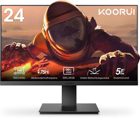 KOORUI Ecran PC 24 Pouces IPS Full HD 1920 X 1080 75Hz 5ms 16 9