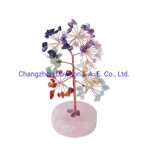 Quartz Crystal Gemstones Chakra Crystal Tree With Healing Properties