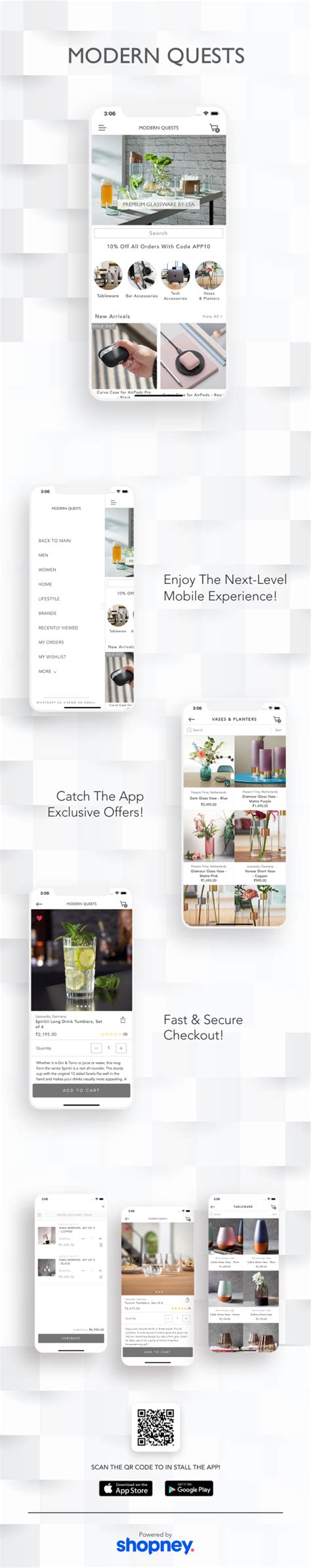 Modern Quests Shopify Mobile App Built With Shopney