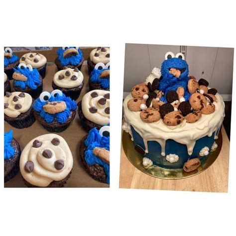 Cookie Monster cake | Cookie monster cake, Monster cake, Cupcake cakes