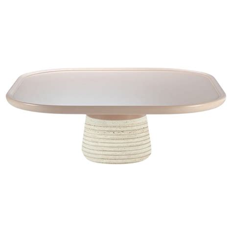 Poppy Coffee Table Nude Lacquered Top With Estremoz For Sale At 1stDibs