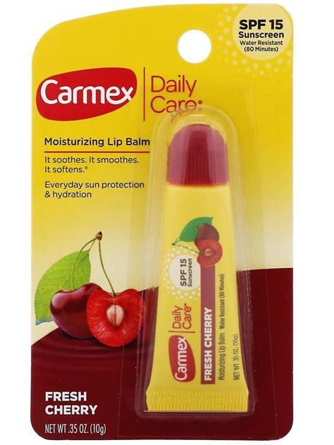 Carmex® Daily Care Lip Balm Spf15 Fresh Cherry Tube Beautyspot Malaysia S Health And Beauty