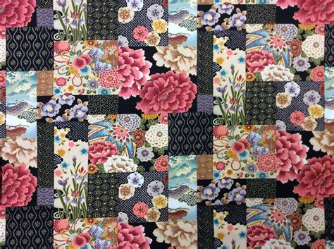 Japanese Patchwork Fabric Asian Quilt Fabrics Cotton Owls Birds Trees ...