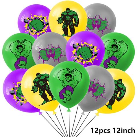 Pcs Ensemble De Ballons Hulk En Latex Super H Ros Ballons En