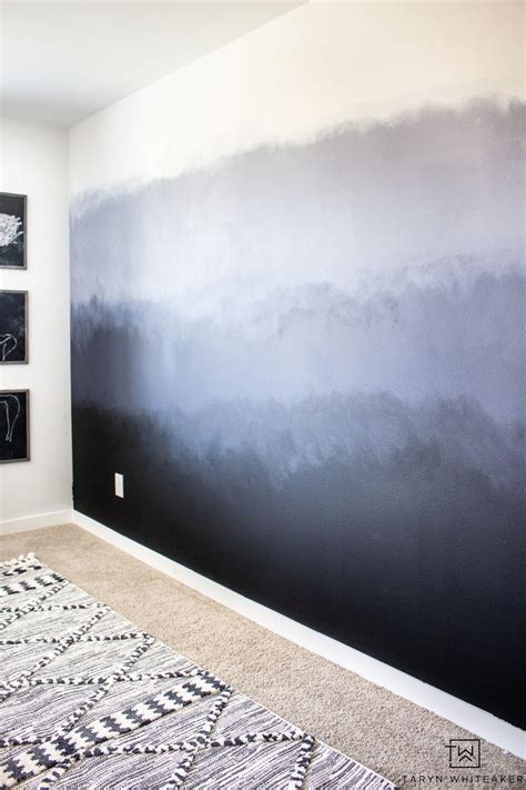 Diy Painted Ombre Wall Taryn Whiteaker Designs Diy Ombre Wall Ombre Wall Diy Wall Painting