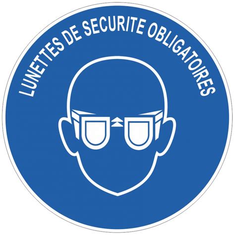 Picto Lunettes De Securit Obligatoires Sticker Communication