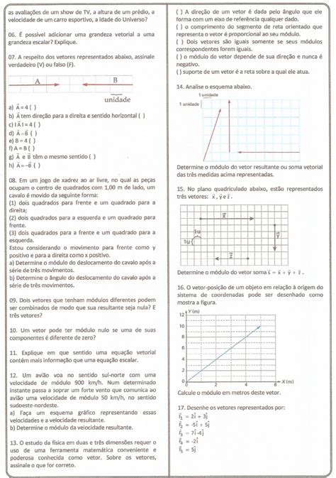 1024560 Lista de exercicios de vetores 2 Física I