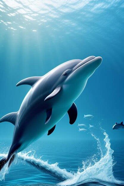 Premium Ai Image Playful Bottlenose Dolphin