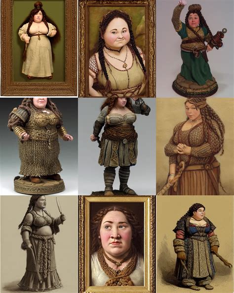 Female Dwarven Noblewoman Chubby Short Stature Stable Diffusion