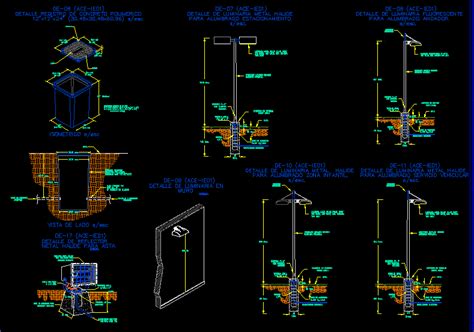 Poste de iluminação em DWG 143 58 KB Biblioteca CAD